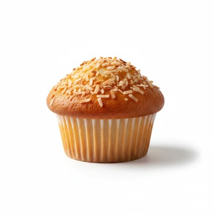 کاپ کیک نارگیلی خانگی با تزیین نارگیل تازه